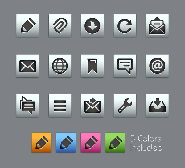 Iconos de mensajes - - Satinbox Series — Vector de stock