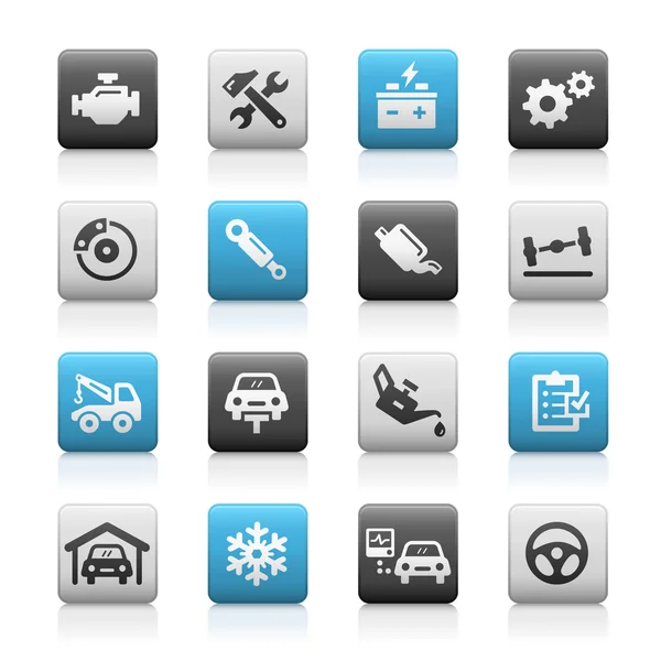 Auto Service Icons - mat serie — Stockvector