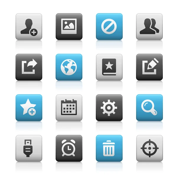 Webové a mobilní ikony 2 - matná série — Stockový vektor