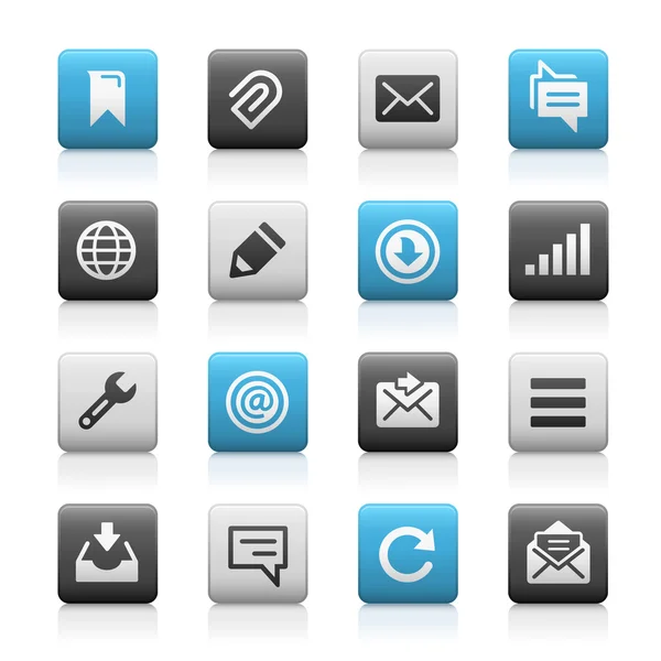 Iconos Web y Móviles 9 - Serie Matte — Vector de stock