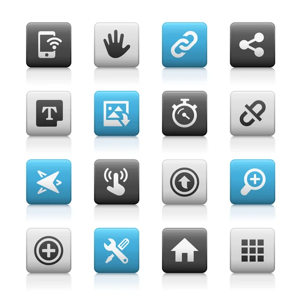 Iconos Web y Móviles 10 - Serie Matte — Vector de stock