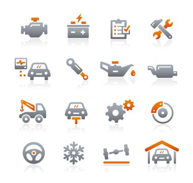 Araba Servisi vektör simgeler--Grafit serisi