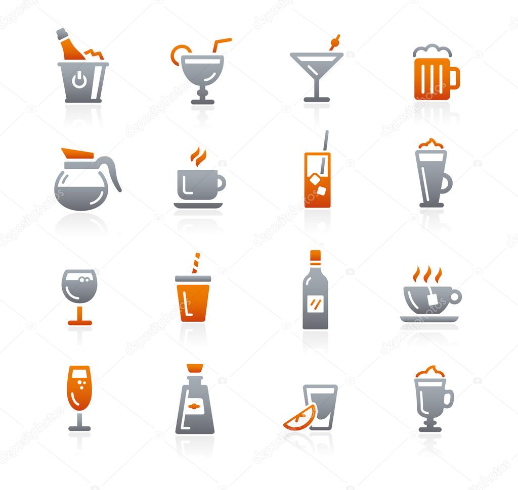 Drinks Icons -- Graphite Series
