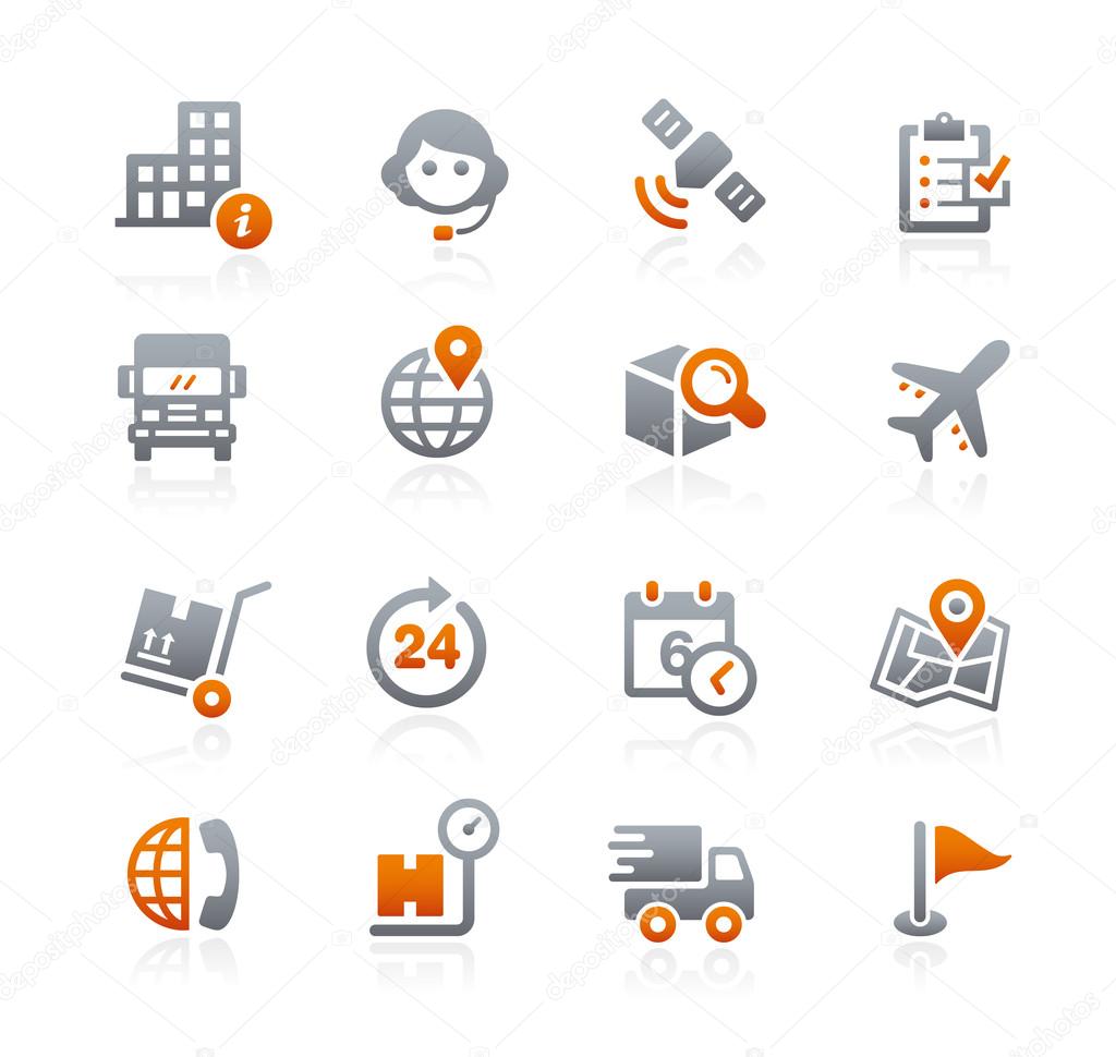 Shipping and Tracking Icons -- Graphite Series