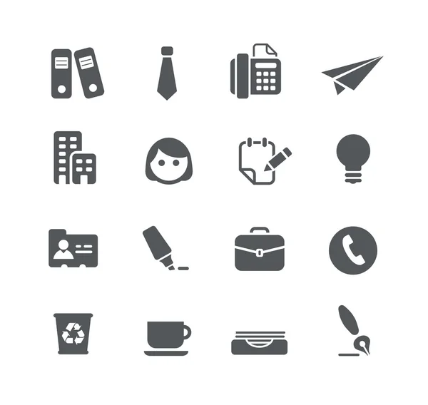 Iconos de Oficina y Negocios - - Serie Utilidad — Archivo Imágenes Vectoriales