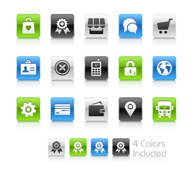 On-line mağaza simgeler--Temiz serisi