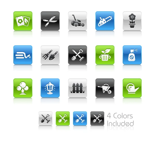庭やガーデニング アイコン--クリーン シリーズ — ストックベクタ