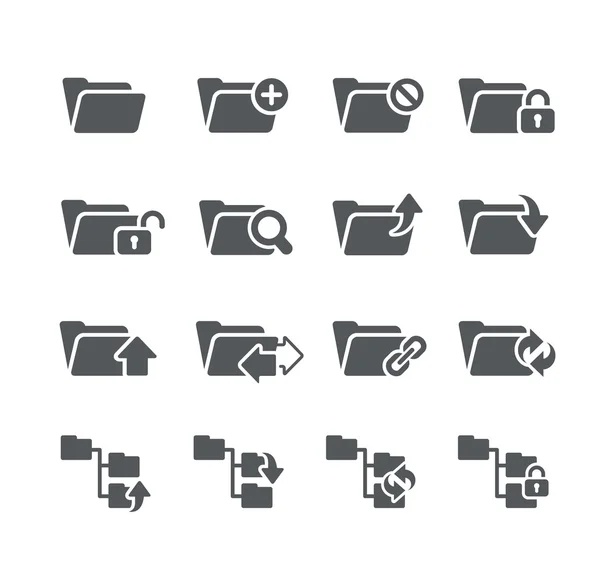 Folder Icons 1 -- Utility Series — Stock Vector