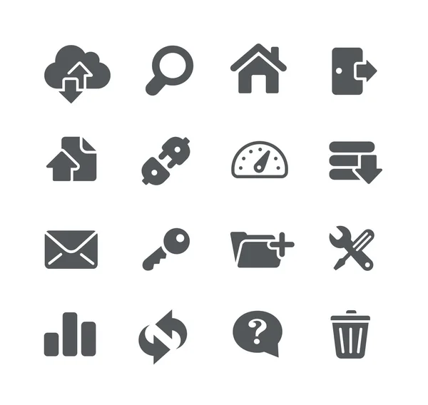 FTP and Hosting Icons -- Utility Series — Stock Vector