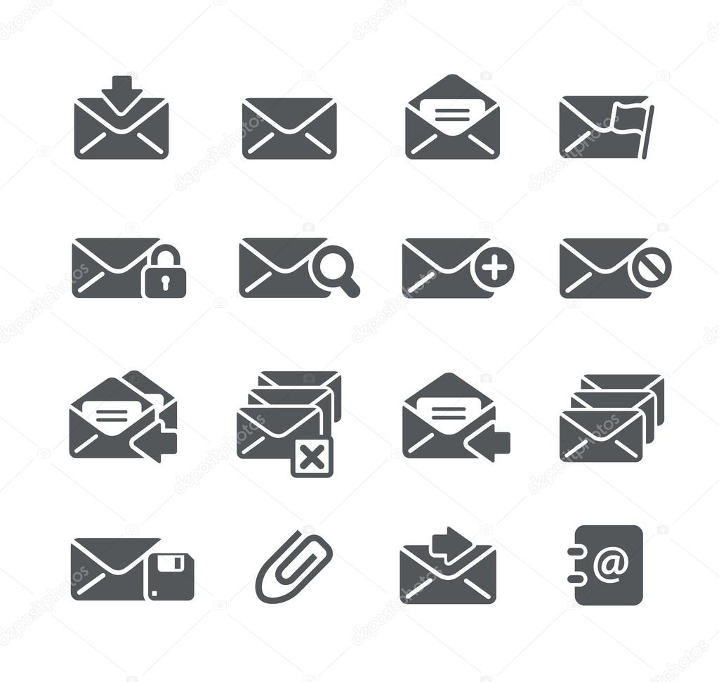 E-mail Icons -- Utility Series