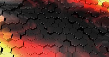 geri çekilebilir altıgen 3d döşemeli arkaplan