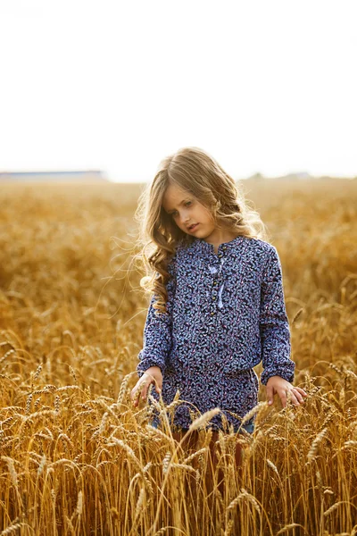 Little golden-haired girl — Stock Photo, Image