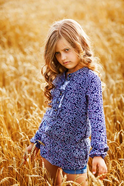 Little golden-haired girl — Stock Photo, Image