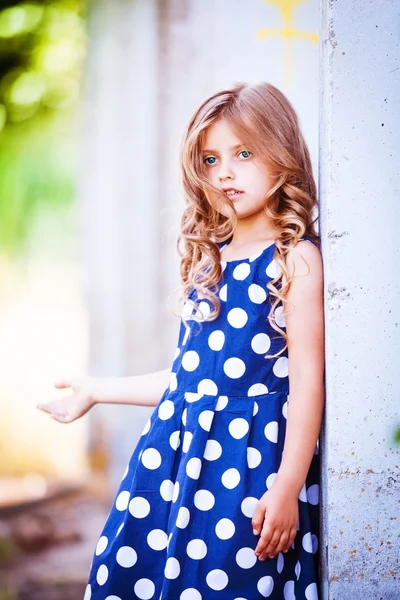 Little golden-haired girl — Stock Photo, Image