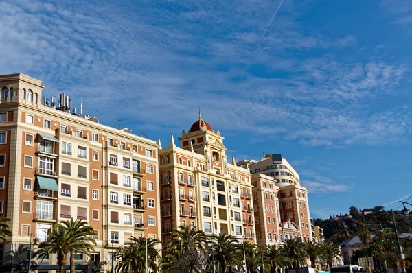 Detalhes modernos arquitetura da cidade espanhola. Málaga — Fotografia de Stock