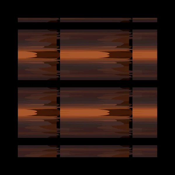 Ornamento etnico marrone in forma di bambù modello geometrico — Vettoriale Stock