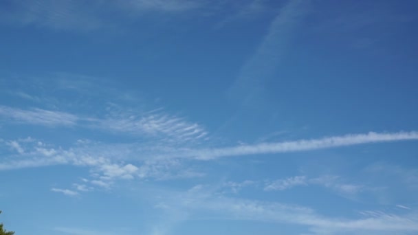 Vacker himmel på gyllene timmen på Adriatiska kusten i Italien. Molnigt. — Stockvideo