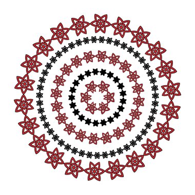 İlkel basit kırmızı modern desen