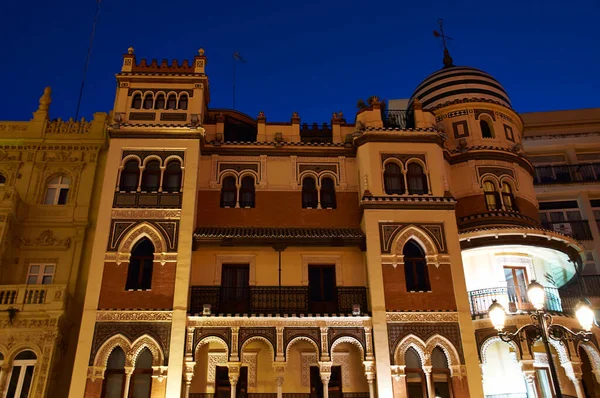 Historic Buildings Monuments Seville Spain Architectural Details Stone Facade Museums — Stock Photo, Image