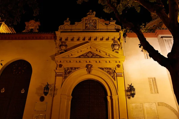 Spanya Sevilla Nın Tarihi Binaları Anıtları Mimari Detaylar Taş Cephe — Stok fotoğraf