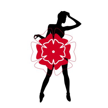 siluet kız modeli kılıf kıyafet partisi