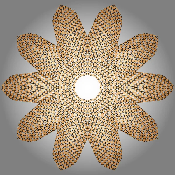 Kant floral kleurrijke etnische ornament kaleidoscop — Stockvector