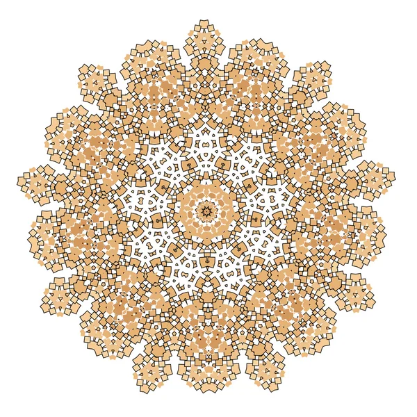 Lace floral ornamen etnis berwarna kaleidoscop - Stok Vektor
