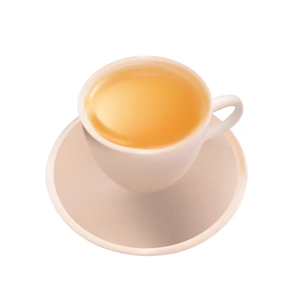 Tasse à thé blanc en porcelaine — Image vectorielle