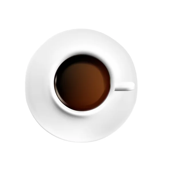 瓷白色杯子，喝杯咖啡 — 图库矢量图片