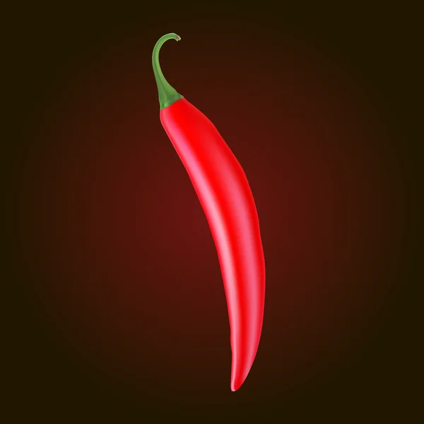 Imagem realista da pimenta vermelha Cayenne —  Vetores de Stock