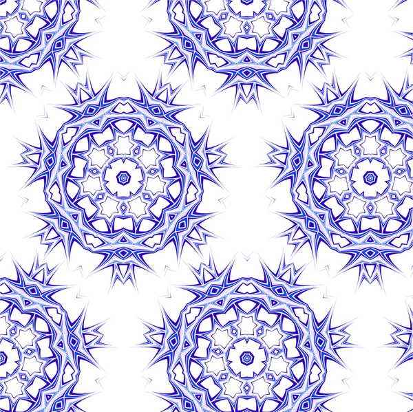 Encaje floral colorido ornamento étnico patrón sin costuras — Vector de stock