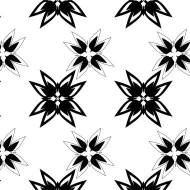 siyah etnik süsleme çizilmiş kömür