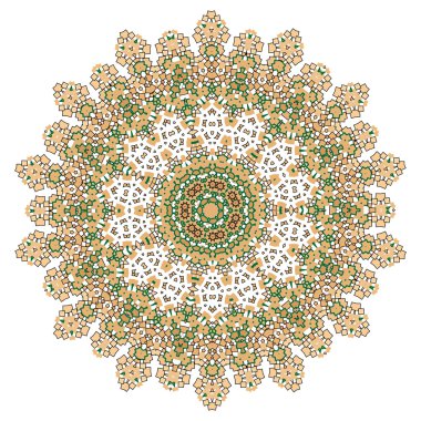 Dantel çiçek renkli etnik süsleme Kaleydeskop