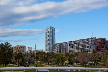 Modern Valencia İspanya. Görünüm parklar