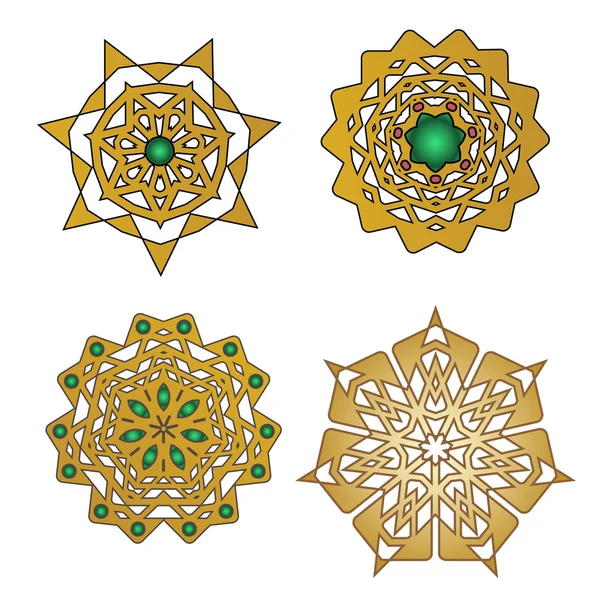 Koronki kwiatowy ornament etniczne kolorowy kaleidoscop — Wektor stockowy