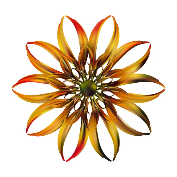 Abstracty ilustrace zlatý oheň flower — Stockový vektor