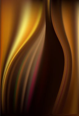 Koyu çikolata kahverengi zemin yumuşak kıvrımları ile