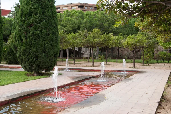 Parque de la ciudad de Turia en Valencia, España — Foto de Stock