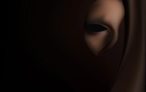 Koyu kahverengi kadın portre vampir 