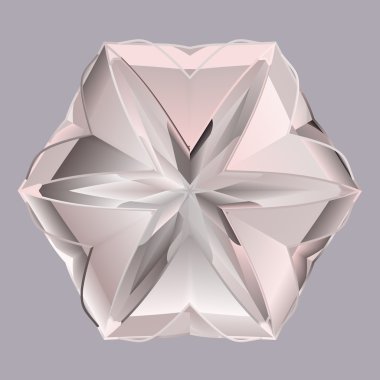 Gri pembe parlak değerli kristal 