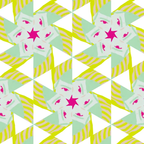 Lindo patrón femenino abstracto de neón para textiles — Vector de stock