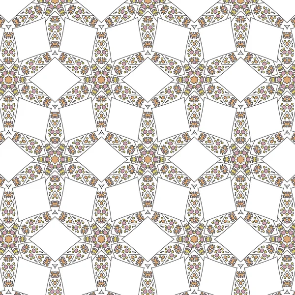 Primitiva enkel retro seamless mönster mosaik — Stock vektor