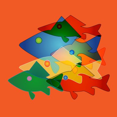pattern to any surface with marine fish clipart