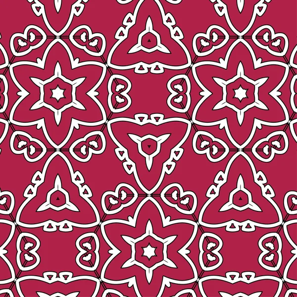 Dentelle floral ethnique ornement motif sans couture — Image vectorielle