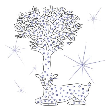 Muhteşem hayvan. Yıldızlı geyik.