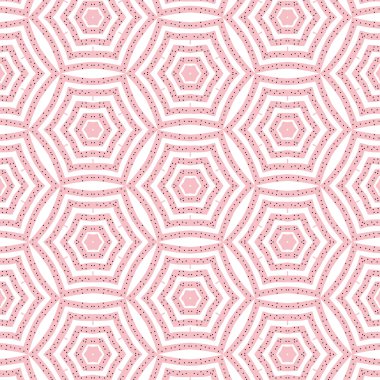 Romantik pembe simetrik desen