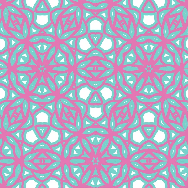 Romantic pink symmetrical pattern — Stock Vector