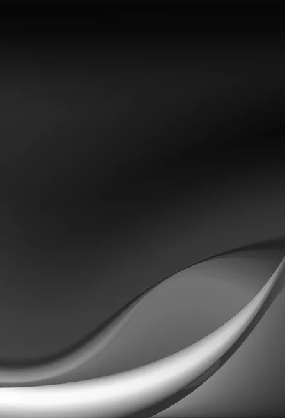 Cortina de satén sedoso con patrones ondulados de color negro — Vector de stock