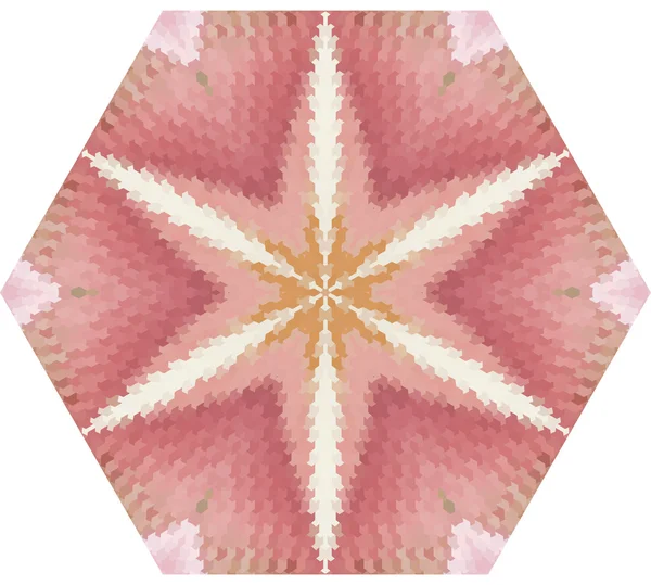 迷人的粉色几何抽象民族饰品 — 图库矢量图片