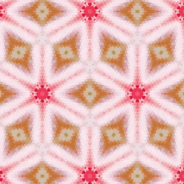 Glamoureuze roze geometrische abstracte etnische ornament — Stockvector